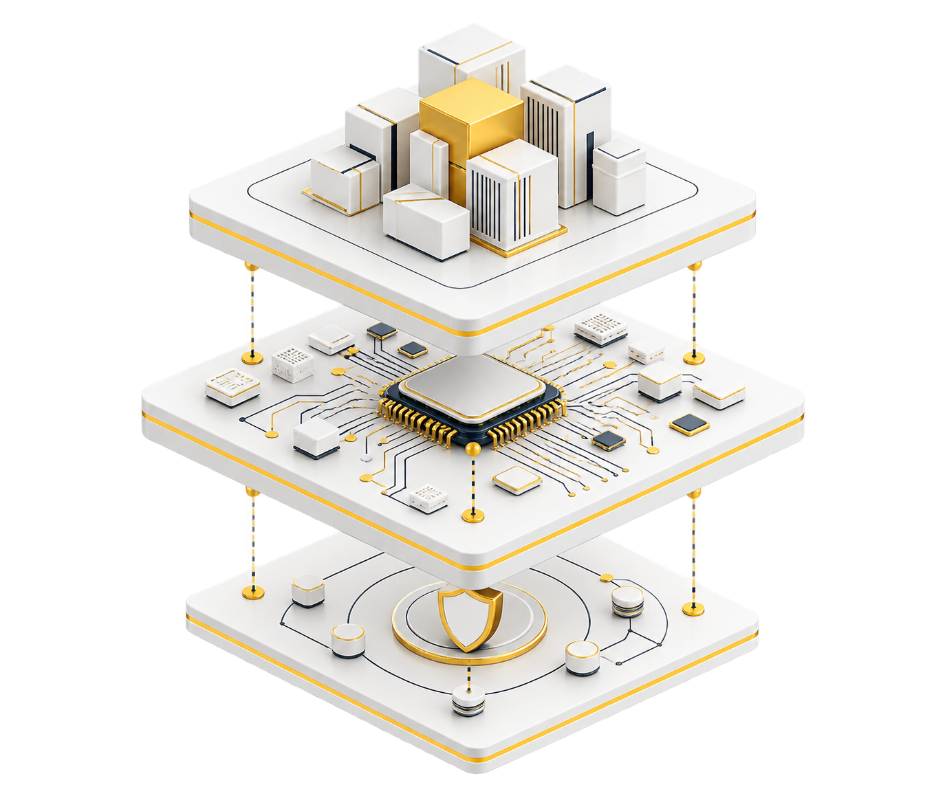 Rablik's layered operating model: focused ventures, shared technology and corporate governance.